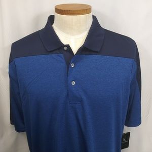 PGA Golf Tour S/S 2 Tone Blue Polo Shirt